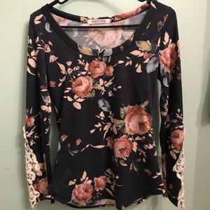 Floral long sleeve top